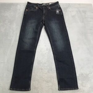 Volcom Men's Medium Wash Solver Straight Jeans Size 29 New